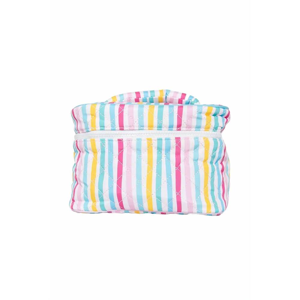 NEW KATYDID women's stripes makeup travel bag in multicolored